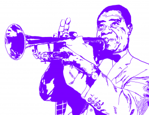 Louis Armstrong purple